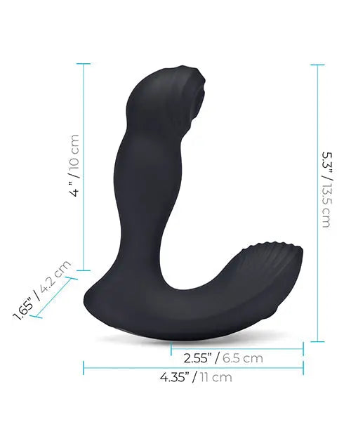 Blue Line Vibrating Prostate Thumper w/Remote - Black Electric Eel INC