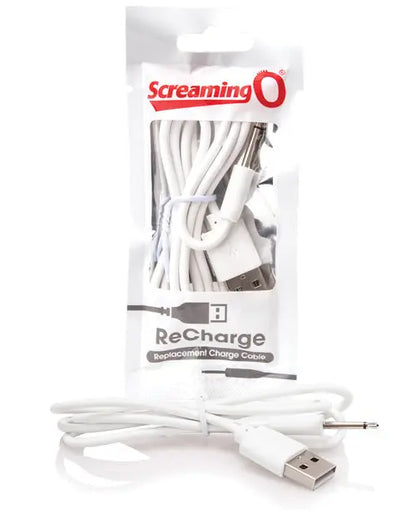 Screaming O Recharge Charging Cable - White Bushman Products
