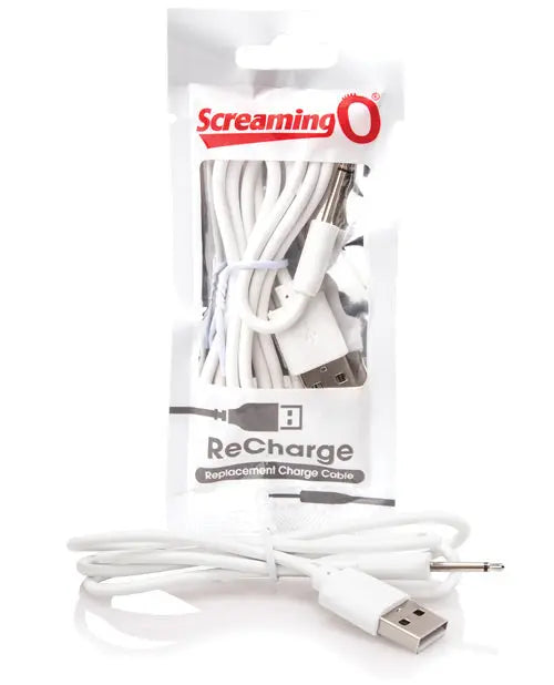 Screaming O Recharge Charging Cable - White Bushman Products