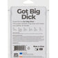 Got Big Dick Single Bumper Ring - Black B.M.S. Enterprises
