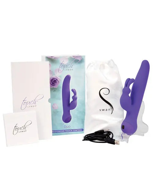 Touch by Swan Duo Rabbit Vibrator | Purple G Spot Vibrator | Water-Resistant Clit Vibrator | Best Vibrator for Women B.M.S. Enterprises