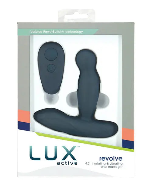 Lux Active Revolve 4.5" Rotating & Vibrating Anal Massager - Dark Blue B.M.S. Enterprises