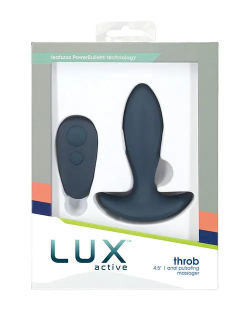 Lux Active Throb Anal Pulsating Massager w/Remote - Dark Blue B.M.S. Enterprises