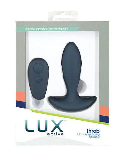 Lux Active Throb Anal Pulsating Massager w/Remote - Dark Blue B.M.S. Enterprises