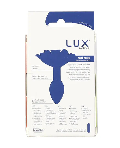 Lux Active Red Rose Silicone Anal Plug B.M.S. Enterprises