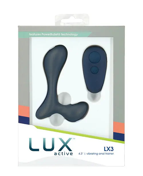 Lux Active LX3 4.3" Vibrating Anal Trainer - Dark Blue B.M.S. Enterprises