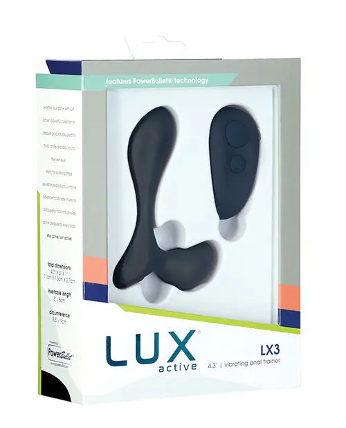 Lux Active LX3 4.3" Vibrating Anal Trainer - Dark Blue B.M.S. Enterprises