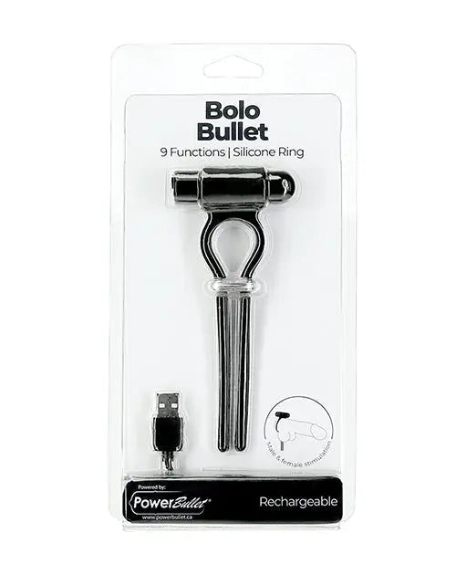 Bolo Bullet Vibrating Adjustable Cock Tie - Black B.M.S. Enterprises