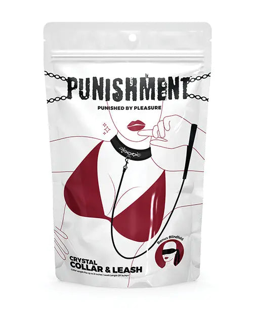 Punishment Crystal Detail Collar & 37" Leash B.M.S. Enterprises