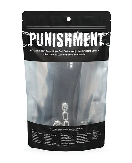 Punishment Crystal Detail Collar & 37" Leash B.M.S. Enterprises