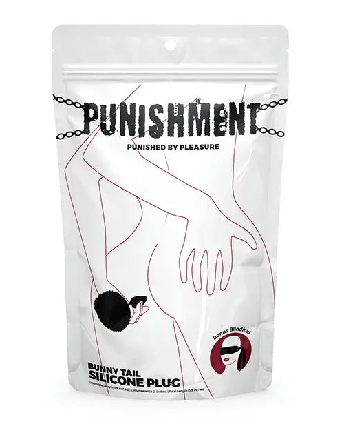 Punishment Bunny Tail Butt Plug - Black B.M.S. Enterprises