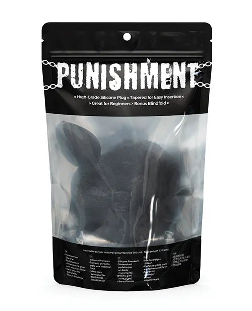 Punishment Bunny Tail Butt Plug - Black B.M.S. Enterprises