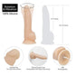 Naked Addiction Large Dildo | Flesh 8" Big Dildo | Rotating Vibrating Dildo | Suction Cup Dildo B.M.S. Enterprises