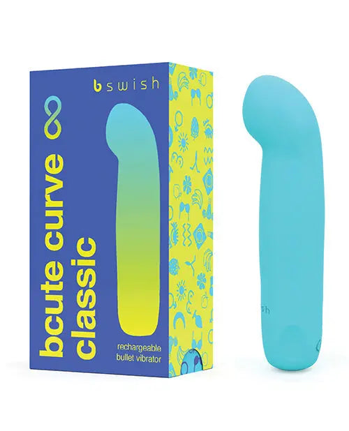 Bcute Curve Bullet Vibrator | Infinite Classic G Spot Vibrator | Electric Blue Silicone | Best Vibrator for Women Bonner Trading Usa INC