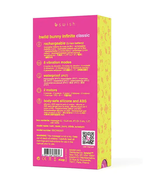 Bwild Infinite Classic Bunny - Sunset Pink Bonner Trading Usa INC
