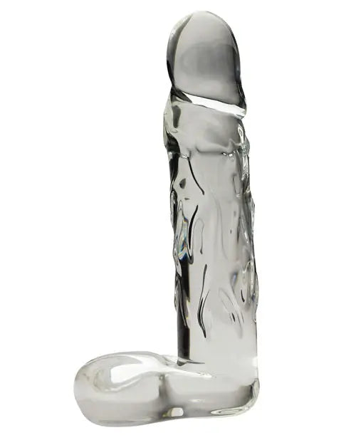 Blown Realistic Dildo | Glass Dildo | Big Dildo | Veiny Large Dildo | Clear 3.75" Base Grip Spartacus