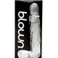 Blown Realistic Dildo | Glass Dildo | Big Dildo | Veiny Large Dildo | Clear 3.75" Base Grip Spartacus