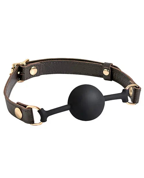 Spartacus Silicone Ball Gag - Brown Leather Strap 43mm Ball Spartacus