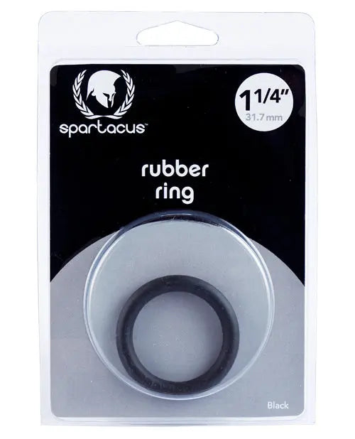 Spartacus 1.25" Rubber Cock Ring - Black Spartacus