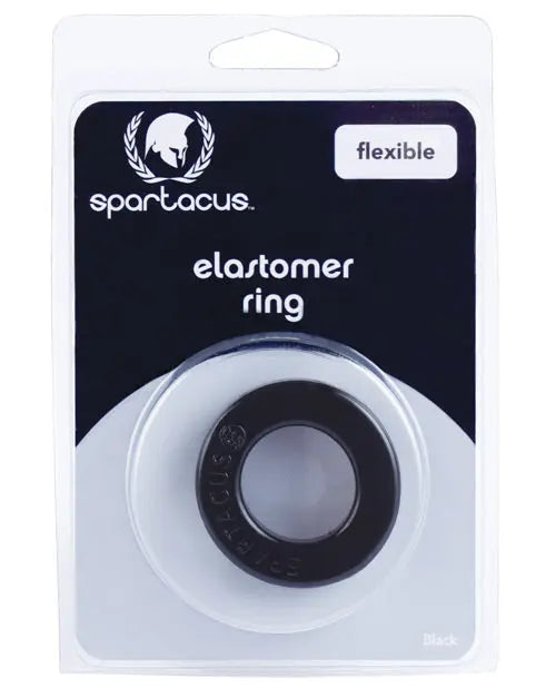 Spartacus Elastomer Cock Ring - Metro Black Spartacus