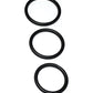 Spartacus Seamless Stainless Steel C-Ring - Black Pack of 3 Spartacus