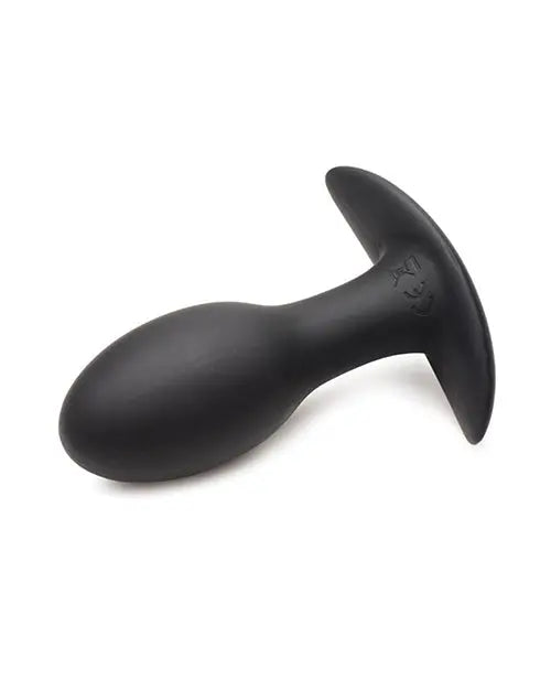 Curve Toys Rooster Rumbler Vibrating Silicone Anal Plug Medium - Black Curve Toys C/o Xr