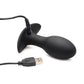 Curve Toys Rooster Rumbler Vibrating Silicone Anal Plug Medium - Black Curve Toys C/o Xr