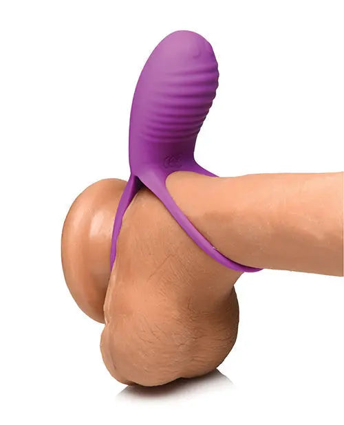 Curve Toys Gossip Love Loops 10X Silicone Cock Ring w/Remote - Violet Curve Toys C/o Xr