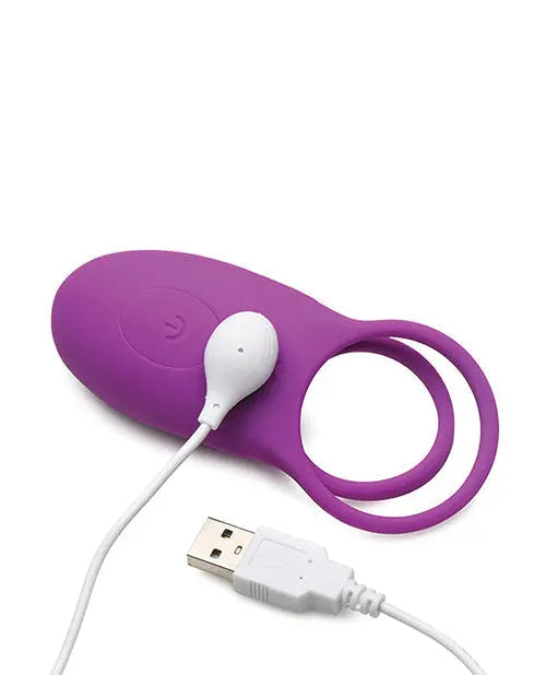 Curve Toys Gossip Love Loops 10X Silicone Cock Ring w/Remote - Violet Curve Toys C/o Xr