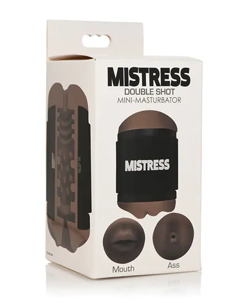 Curve Toys Mistress Double Shot Mini Masturbator Ass & Mouth - Dark Curve Toys C/o Xr