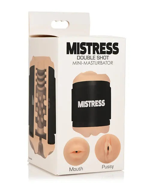 Curve Toys Mistress Double Shot Mini Masturbator Mouth & Pussy  - Light Curve Toys C/o Xr