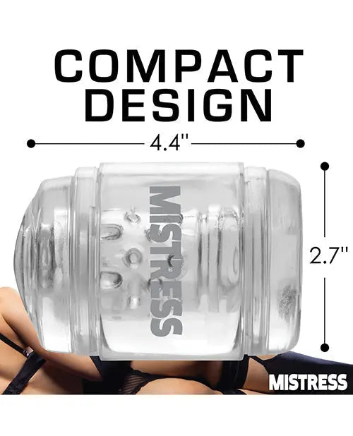 Curve Toys Mistress Double Shot Mini Masturbator Mouth & Pussy  - Clear Curve Toys C/o Xr