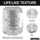 Curve Toys Mistress Double Shot Ass & Mouth Mini Masturbator  - Clear Curve Toys C/o Xr