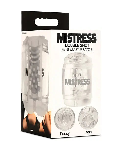 Curve Toys Mistress Double Shot Pussy & Ass Mini Masturbator  - Clear Curve Toys C/o Xr