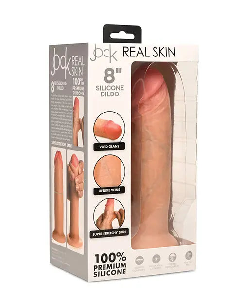Curve Toys Realistic Dildo | Jock Real Skin Silicone 8" Big Dildo | Suction Cup Dildo Curve Toys C/o Xr