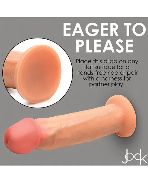 Curve Toys Realistic Dildo | Jock Real Skin Silicone 8.5" Big Dildo | Suction Cup Dildo Curve Toys C/o Xr
