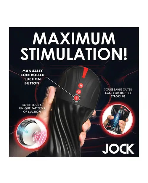 Curve Toys Jock Sucking & Vibrating Masturbator - Black Curve Toys C/o Xr