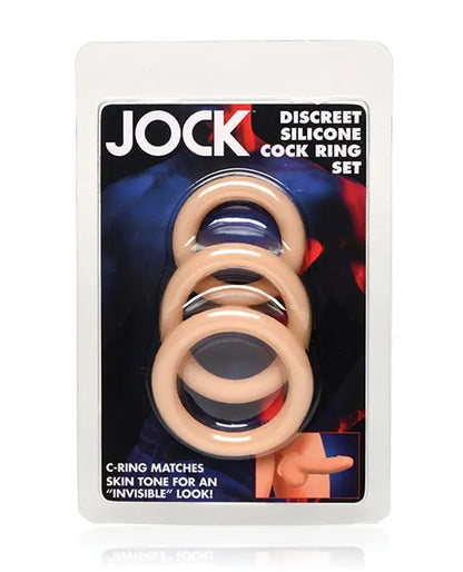 Curve Toys Jock Silicone Cock Ring Set of 3 - Light Curve Toys C/o Xr
