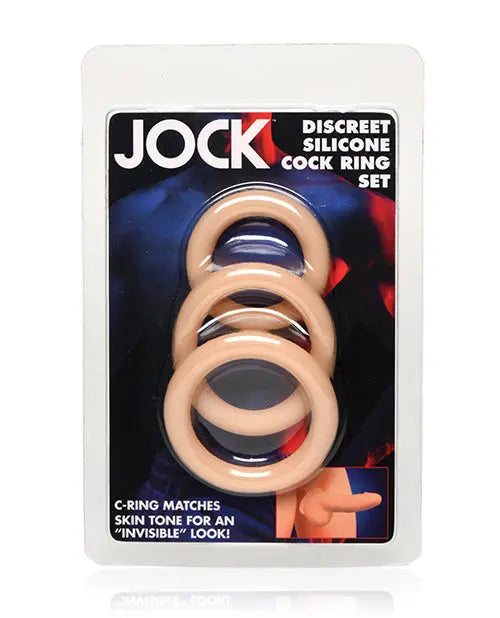 Curve Toys Jock Silicone Cock Ring Set of 3 - Light Curve Toys C/o Xr