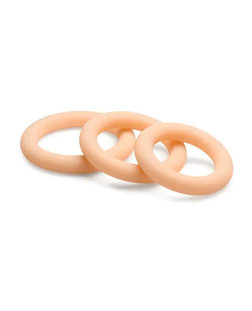 Curve Toys Jock Silicone Cock Ring Set of 3 - Light Curve Toys C/o Xr