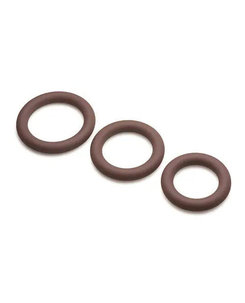 Curve Toys Jock Silicone Cock Ring Set of 3 - Dark Curve Toys C/o Xr