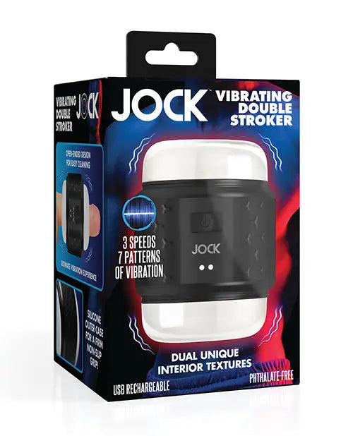 Curve Toys Jock Vibrating Double Stroker - Black Curve Toys C/o Xr