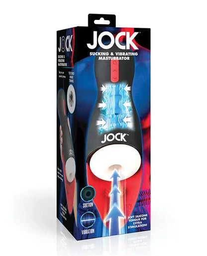 Curve Toys Jock Sucking & Vibrating Masturbator - Black/Red Curve Toys C/o Xr