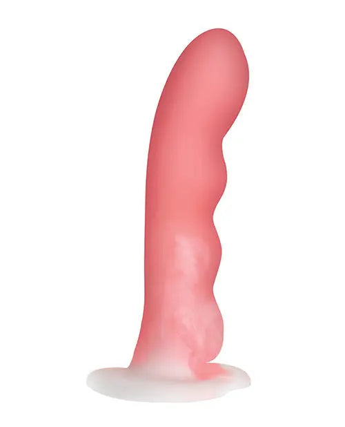 Curve Toys Large Dildo | Sweet 7" Big Dildo | Wavy Pink White Silicone Suction Cup Dildo Curve Toys C/o Xr