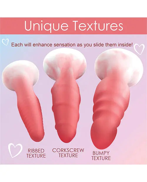 Curve Toys Simply Sweet Silicone Butt Plug Set - Pink Curve Toys C/o Xr
