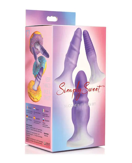 Curve Toys Simply Sweet Silicone Butt Plug Set - Purple Curve Toys C/o Xr