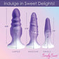 Curve Toys Simply Sweet Silicone Butt Plug Set - Purple Curve Toys C/o Xr