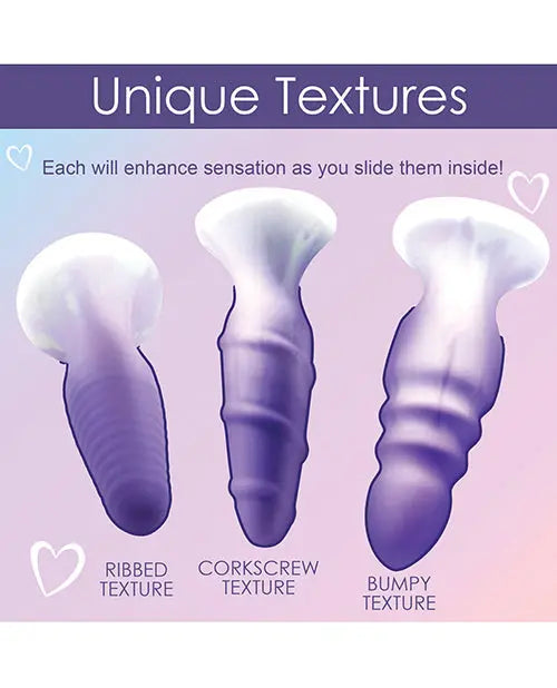 Curve Toys Simply Sweet Silicone Butt Plug Set - Purple Curve Toys C/o Xr