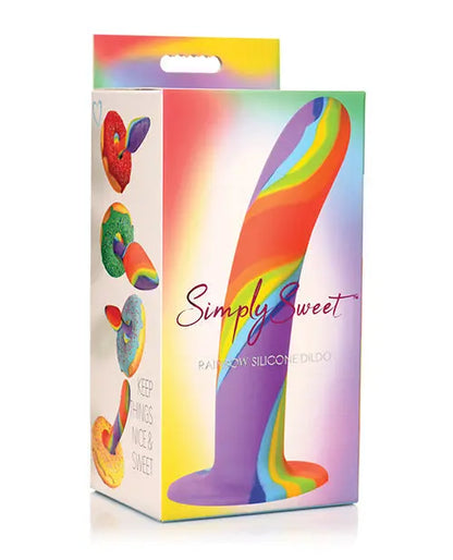 Curve Toys Large Dildo | Rainbow Silicone Realistic Dildo | Suction Cup Dildo Curve Toys C/o Xr