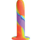 Curve Toys Large Dildo | Rainbow Silicone Realistic Dildo | Suction Cup Dildo Curve Toys C/o Xr